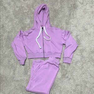 Katie J NYC Lavender Hoodie and Jogger Set